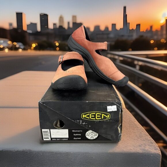 Keen Shoes - ✅Keen Sydney 5411 Red Leather Mary Jane Comfort Shoes Women's 7 *DISCOLORED NIB